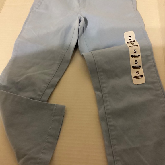 Childrens Place Size 5 skinny stretch chino/khaki pants baby blue - Picture 5 of 7